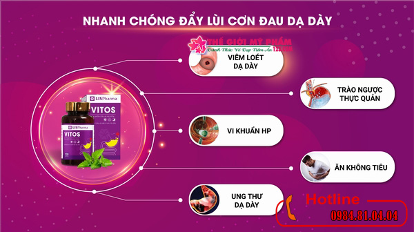 công dụng dạ dày vitos