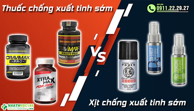 Chai xịt và Thuốc chống xuất tinh sớm